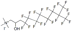 CAS 登录号：80909-29-1， [4,4,5,5,6,6,7,7,8,8,9,9,10,11,11,11-十六氟-2-羟基-10-(三氟甲基)十一烷基]三甲基铵碘化物