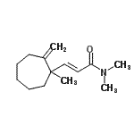 CAS 登录号：809237-40-9， (2E)-N,N-二甲基-3-(1-甲基-2-亚甲基环庚基)丙烯酰胺