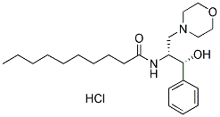 结构式 CAS# 80938-69-8, rel-N-[(1R,2R)-2-羟基-1-(4-吗啉基甲基)-2-苯基乙基]-癸酰胺盐酸盐(1:1)