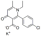 CAS 登录号：81052-29-1， 2-(4-氯苯基)-1-乙基-6-甲基-4-氧代-吡啶-3-羧酸钾