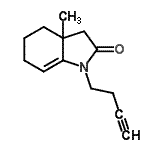 CAS 登录号：810681-62-0， 1-(3-丁炔-1-基)-3a-甲基-1,3,3a,4,5,6-六氢-2H-吲哚-2-酮