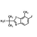 CAS#: 811810-59-0， 6-Fluoro-7-methyl-2-(2-methyl-2-propanyl)-1,3-benzoxazole