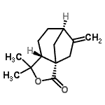 CAS 登录号：811811-12-8， (1R,5R,8R)-4,4-二甲基-9-亚甲基-3-氧杂三环[6.2.1.0<sup>1,5</sup>]十一烷-2-酮