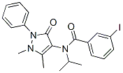 CAS 登录号:81217-10-9, N-(1,5-二甲基-3-氧代-2-苯基-吡唑-4-基)-3-碘-N-丙-2-基-苯甲酰胺