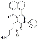 CAS 登录号:81274-66-0, alpha-(4-氨基丁基)-1,3-二氧代-N-三环(3.3.1.1(3,7))癸-1-基-1H-苯并(de)异喹啉-2(3H)-乙酰胺单氢溴酸盐