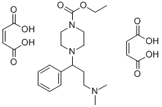 CAS 登录号:81402-44-0, 1-(3-二甲基氨基-1-苯基丙基)-4-(乙氧羰基)哌嗪马来酸盐 (1:2)