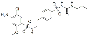 CAS 登录号：81514-37-6， 1-[4-[2-[(4-氨基-5-氯-2-甲氧基-苯基)磺酰基氨基]乙基]苯基]磺酰基-3-丙基-脲