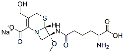 CAS 登录号：81517-91-1， (6R-(6alpha,7beta(R*)))-7-((5-氨基-5-羧基-1-氧代戊基)氨基)-3-(羟基甲基)-7-甲氧基-5-硫杂-1-氮杂双环(4.2.0)辛-2-烯-2-羧酸单钠盐