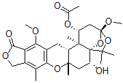 CAS 登录号：81543-04-6， (1R)-1a-乙酰氧基-1,2,3,6,7,7A,10,14,14ab,14b-十氢-6a-羟基-3,13-二甲氧基-5,5,7ab,9,14ba-五甲基-12H-3b,5ab-环氧-5H-呋喃并[3,4-I]氧杂卓并[4,3-a]氧杂蒽-12-酮
