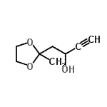 CAS 登录号：81617-51-8， 1-(2-甲基-1,3-二氧戊环-2-基)-3-丁炔-2-醇