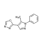 CAS#: 816429-54-6， 2-(5-Methyl-1-phenyl-1H-pyrazol-4-yl)-1,3,4-oxadiazole