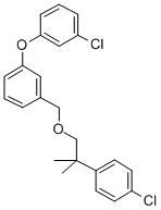CAS 登录号：81762-05-2， 1-((2-(4-氯苯基)-2-甲基丙氧基)甲基)-3-(3-氯苯氧基)苯