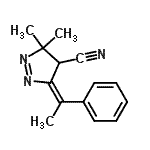CAS 登录号：820245-91-8， (5E)-3,3-二甲基-5-(1-苯基乙亚基)-4,5-二氢-3H-吡唑-4-甲腈