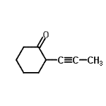 CAS 登录号：82031-73-0， 2-(1-丙炔-1-基)环己酮