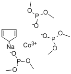 结构式 CAS# 82149-18-6, (环戊二烯基)三(二甲基亚磷酸酯)钴酸钠