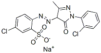 CAS 登录号：82294-71-1， 5-氯-2-[[1-(2-氯苯基)-4,5-二氢-3-甲基-5-氧代-1H-吡唑-4-基]偶氮]苯磺酸钠