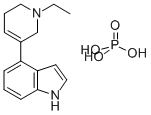 CAS 登录号：82439-18-7， 4-(1-乙基-1,2,5,6-四氢-3-吡啶基)-1H-吲哚 磷酸盐 (1:1)