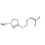 CAS 登录号：824391-26-6， (4R)-2-[(4,4-二氟-3-丁烯-1-基)硫基]-4-甲基-4,5-二氢-1,3-噻唑