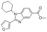 CAS 登录号：824949-98-6， 1-环己基-2-(3-呋喃基)-1H-苯并咪唑-5-羧酸甲酯