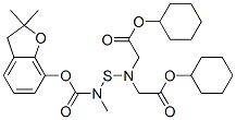 CAS 登录号：82560-38-1， 2-[环己基氧羰基甲基-[(2,2-二甲基-3H-苯并呋喃-7-基)氧羰基-甲基-氨基]巯基-氨基]乙酸环己基酯
