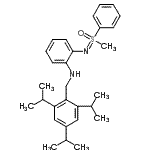 结构式 CAS# 825612-43-9, 2-{[甲基(氧代)苯基-lambda<sup>6</sup>-硫代]氨基}-N-(2,4,6-三异丙基苄基)苯胺