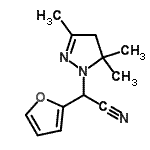 CAS#: 827584-22-5， 2-Furyl(3,5,5-trimethyl-4,5-dihydro-1H-pyrazol-1-yl)acetonitrile