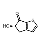 CAS 登录号：827609-18-7， (5S)-5-羟基-4,5-二氢-6H-环戊二烯并[b]噻吩-6-酮