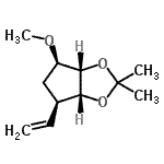 CAS 登录号：828937-31-1， (3aR,4R,6R,6aS)-4-乙烯基四氢-6-甲氧基-2,2-二甲基-4H-环戊-1,3-二氧杂环戊烯