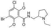 CAS 登录号：82935-27-1， 3-溴-5-氯-N-[(1-乙基吡咯烷-2-基)甲基]-2,6-二甲氧基苯甲酰胺