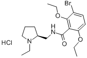 CAS 登录号：82935-30-6， 3-溴-2,6-二乙氧基-N-[[(2S)-1-乙基吡咯烷-1-鎓-2-基]甲基]苯甲酰胺氯化物