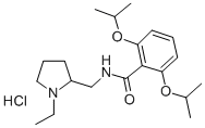 CAS 登录号：82935-32-8， N-[(1-乙基吡咯烷-1-鎓-2-基)甲基]-2,6-二(丙-2-基氧基)苯甲酰胺氯化物