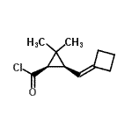 CAS 登录号：83148-93-0， (1R,3S)-3-(环丁亚基甲基)-2,2-二甲基环丙烷甲酰氯