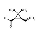 CAS 登录号：83190-38-9， (1R,3S)-2,2-二甲基-3-乙烯基环丙烷羰基氯化物