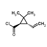 CAS 登录号：83190-39-0， (1R,3R)-2,2-二甲基-3-乙烯基环丙烷羰基氯化物