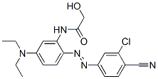 CAS 登录号：83249-50-7， N-[2-[(3-氯-4-氰基苯基)偶氮]-5-(二乙胺)苯基]-2-羟基乙酰胺