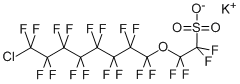 CAS 登录号：83329-89-9， 2-[(8-氯-1,1,2,2,3,3,4,4,5,5,6,6,7,7,8,8-十六氟辛基)氧基]-1,1,2,2-四氟-乙烷磺酸钾盐