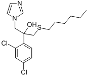 CAS 登录号：83337-62-6， alpha-(2,4-二氯苯基)-alpha-((己基硫基)甲基)-1H-咪唑-1-乙醇