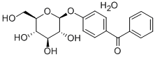 CAS 登录号：83355-65-1， (4-(beta-D-吡喃葡萄糖基氧基)苯基)苯基甲酮半水合物