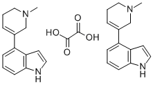 CAS 登录号：83363-31-9， 4-(1,2,5,6-四氢-1-甲基-3-吡啶基)-1H-吲哚草酸盐 (2:1)