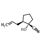 CAS 登录号：834885-79-9， (1S,2R)-2-烯丙基-1-羟基环戊烷甲腈