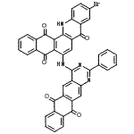 CAS 登录号：83732-88-1， 10-溴-6-[(6,11-二氧代-2-苯基-6,11-二氢萘并[2,3-g]喹唑啉-4-基)氨基]萘并[2,3-c]吖啶-5,8,14(13H)-三酮