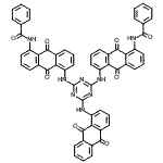 CAS 登录号：83742-16-9， N,N'-({6-[(9,10-二氧代-9,10-二氢-1-蒽基)氨基]-1,3,5-三嗪-2,4-二基}二[亚氨基(9,10-二氧代-9,10-二氢蒽-5,1-二基)])二苯甲酰胺