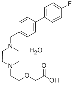 CAS#: 83881-57-6， (2-(4-((4-Fluorophenyl)Phenylmethyl)-1-Piperazinyl)Ethoxy)Acetic Acid Hydrate