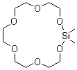 结构式 CAS# 83890-22-6, 1,1-二甲基硅杂-17-冠醚-6