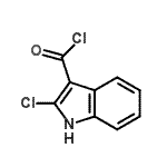 结构式 CAS# 83894-17-1, 2-氯-1H-吲哚-3-甲酰氯