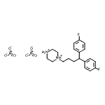 CAS 登录号：83898-36-6， 1-[4,4-二(4-氟苯基)丁基]哌嗪二鎓二硝酸盐