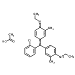 CAS 登录号：83950-18-9， 4-{(2-氯苯基)[4-(乙基亚胺)-3-甲基-2,5-环己二烯-1-亚基]甲基}-N-乙基-2-甲基苯胺乙酸酯(1:1)