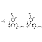 CAS 登录号：83950-19-0， 4-{(2-氯苯基)[4-(乙基亚胺)-3-甲基-2,5-环己二烯-1-亚基]甲基}-N-乙基-2-甲基苯胺硫酸盐(2:1)