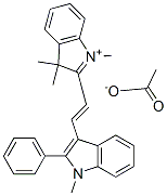 CAS 登录号：83969-08-8， 1,3,3-三甲基-2-[2-(1-甲基-2-苯基-1H-吲哚-3-基)乙烯基]-3H-吲哚鎓乙酸盐