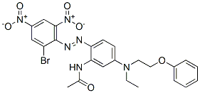 CAS 登录号：84012-50-0， N-[2-[(2-溴-4,6-二硝基苯基)偶氮]-5-[乙基(2-苯氧基乙基)氨基]苯基]乙酰胺